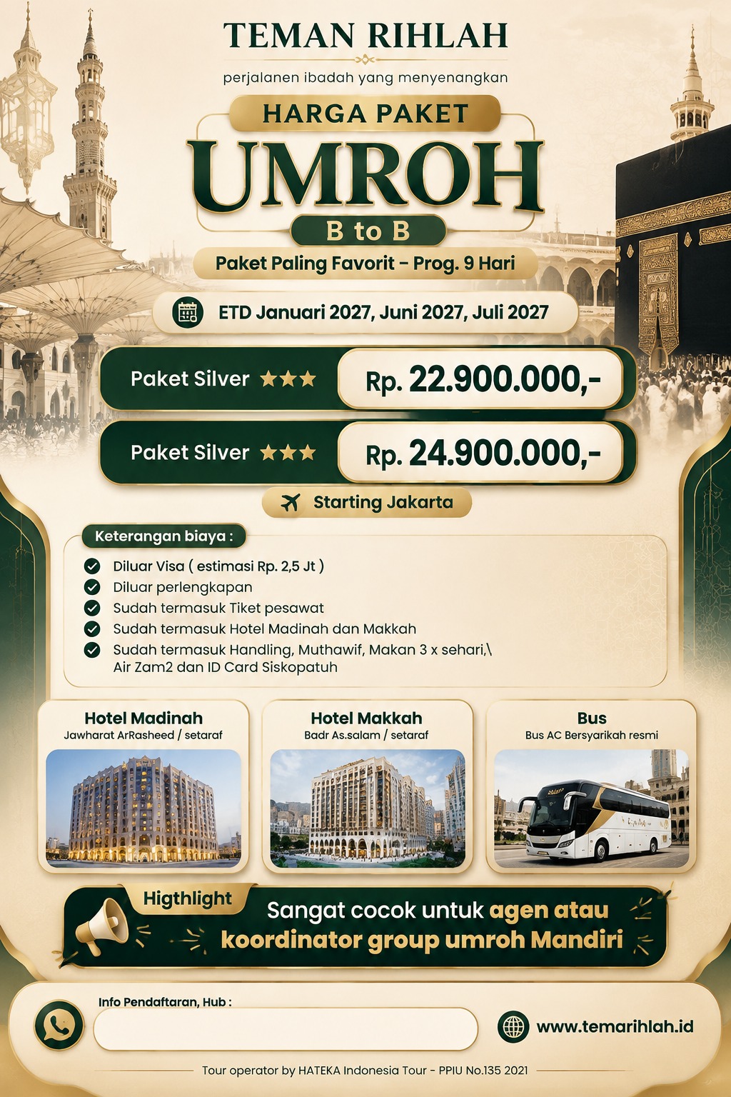 PAKET B to B Silver 9 H - Jan, Jun, Jul 2027